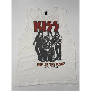 Kiss End of Road World Tour Sleeveless Shirt Mens Large Concert  Double Sided
